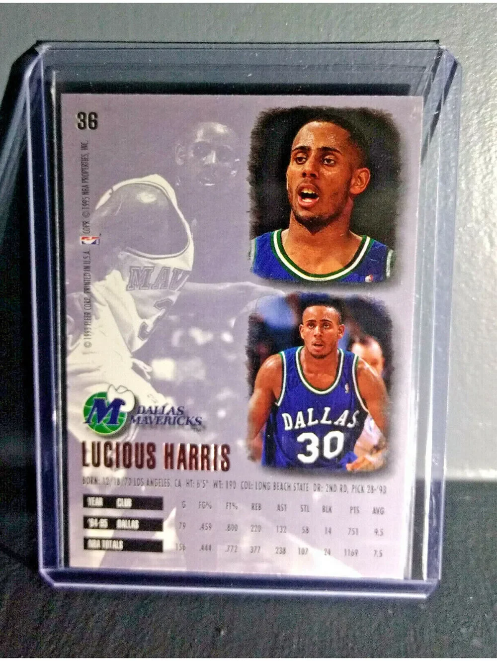 1995-96 Lucious Harris Fleer Ultra #36 Basketball Card